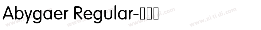 Abygaer Regular字体转换 Abygaer Regular字体转换